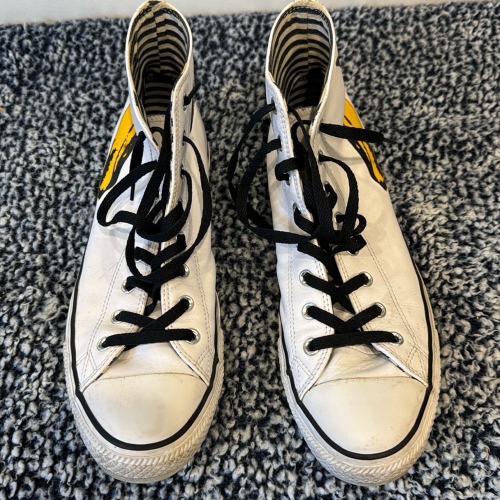Converse white leather Chuck Taylor All-Star Andy Warhol Banana special edition - Picture 2 of 13